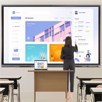 Tableau blanc interactif 65 pouces 4K infrarouge tactile Android 16 Octa Core 8 Go RAM 128 Go ROM double OS pour salle de classe, bureau et formation