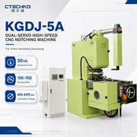 CTECHNO KGDJ-5A 50 KN Machine de découpe de fentes pour lamination de stator et de rotor CNC à double servo haute vitesse 50-590 mm 100-700 SPM