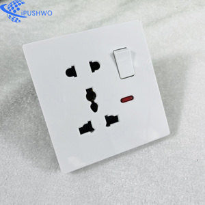 Chiếu sáng nhà 2-gang 2-Way tường Power Switches Bảng điều chỉnh cắm USB anh Ổ cắm điện 32A Max. current - Product Image 3