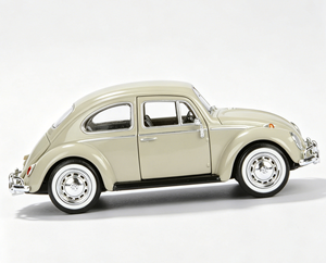 Modellino Auto Classica Retrò Europea in Scala 1:24, Compatta in Lega Pressofusa, Beige, Simulazione Vintage per Città - Product Image 4