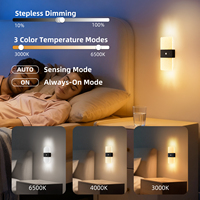 Lampes murales extérieures sans fil à détecteur de mouvement, décoration intelligente pour la maison, rechargeables par USB, veilleuse LED pour la maison