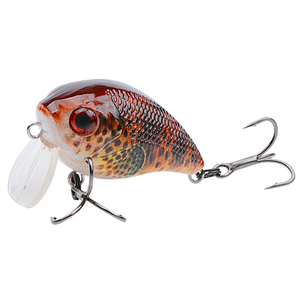 L'esca da pesca dura in plastica da 4.3CM 6.5G rafforza i tre ganci esca a manovella con minuscola esca esca a manovella - Product Image 4