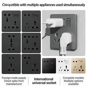 86型1路8孔插座AC250V多功能6孔10孔隐藏式安装明装式 - Product Image 3