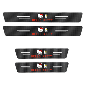 4 Pezzi Adesivi Protettivi Anti-Graffio in Fibra di Carbonio per Soglia Porta Auto, Protezione Anti-Calcio per <span class=keywords><strong>Toyota</strong></span> - Product Image 3