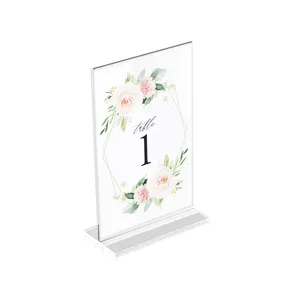 1 Pak Acryl Bord Houder 4X6 Plastic Papierhouder Clear Foto Frames Display Stand Flyer Document Houders Voor Kantoor