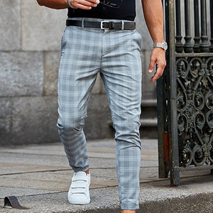 Pantalón de Vestir para Hombre, Venta Caliente, al por Mayor de Fábrica, Corte Entallado, Elástico, Informal, para Negocios, Fiestas, Corte Recto, Cintura Media - Product Image 2