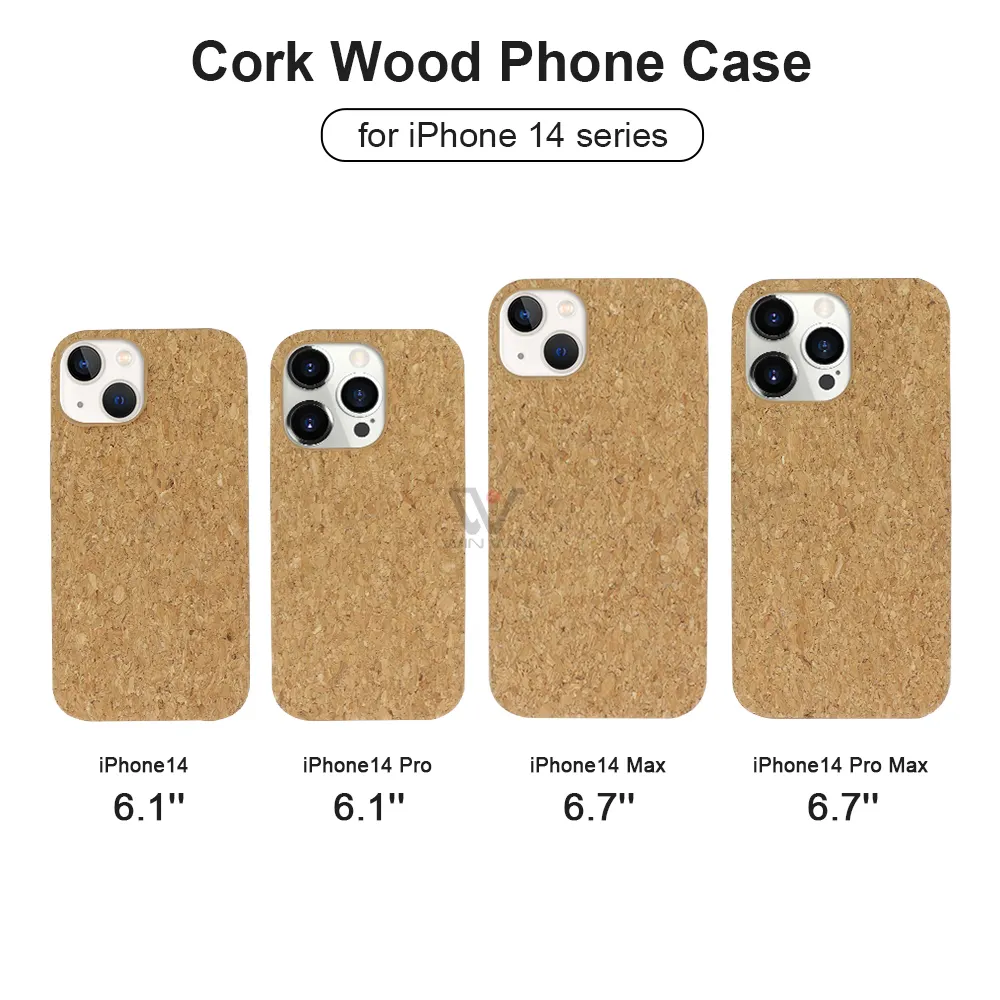 Winning Products 2024 Wood Shockproof Phone Cover 100% Degradable Cork Phone Case For iPhone 14 15 Pro Max Case
