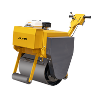 Compacteur vibrant 15KN mini autoporté à tambour unique pour asphalte et sol, rouleau compresseur vibrant pour la construction