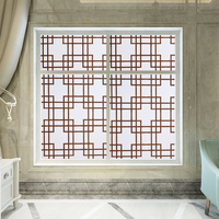 Lila Blumenranken-Design Statische Fensterfolie Dekorative Sichtschutz-Glasabdeckung Abnehmbares Buntes Blütenmuster für Schlafzimmer und Zuhause
