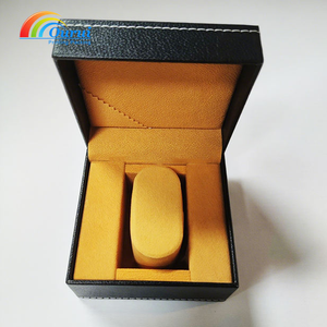 Caja de reloj con logotipo personalizado, caja de regalo para reloj de hombre, caja rectangular para reloj, caja de reloj de cuero PU negro, caja de reloj a prueba de polvo - Product Image 4