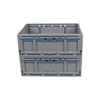 Boîte logistique pliable en plastique de taille européenne standard, retournable et réutilisable pour la chaîne d'approvisionnement