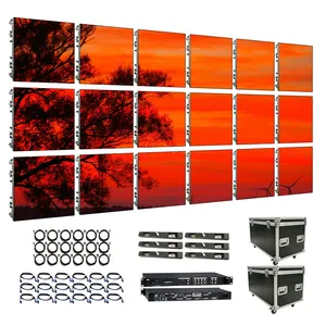 1 X1,5M P3.91 500X500 Indoor Rental Led Screen Dj Video Wall Package Curved Advertising Panel Event Party Backdrop Equipment