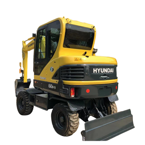 Excavadora de ruedas usada Hyundai multifuncional 6 toneladas R60 Farm Mini excavadora de segunda mano 60w-9 60w-7 Venta barata - Product Image 1