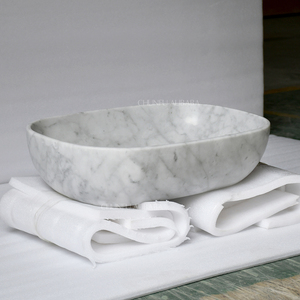 Escurridor de grifo Rectangular de mármol blanco Cararra moderno, accesorio de baño de piedra pulida, muebles de lavabo - Product Image 4