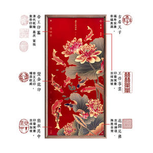 Dipinto <span class=keywords><strong>di</strong></span> Nove Pesci in Ottone, Dipinto per Attirare Ricchezza, Stile Cinese, Adatto per Ingresso, Soggiorno, Corridoio e <span class=keywords><strong>Passaggio</strong></span> - Product Image 4