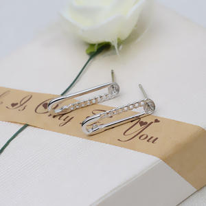 Boucles d'oreilles en argent S925 pour femmes, design personnalisé de cils féminins, perle de 4,5 à 5 mm, accessoires de bricolage avec 1171 supports vides - Product Image 3