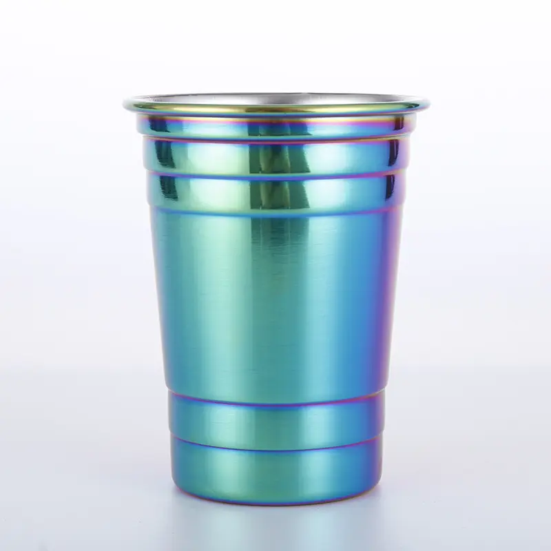 500ml स्टेनलेस स्टील पार्टी कप अटूट शराब कप एल्यूमीनियम पीने के कप धातु गिलास बियर गिलास
