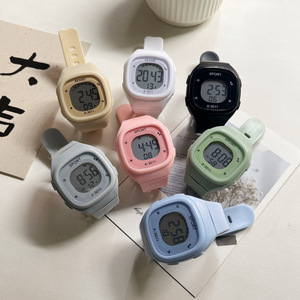 Đồng hồ thạch anh kỹ thuật số <span class=keywords><strong>LED</strong></span> vuông thời trang mới dành cho nam giới Phụ nữ Trẻ em Thể thao đại học Đồng hồ đeo tay thạch cao Thiết kế hoạt hình sang trọng - Product Image 1