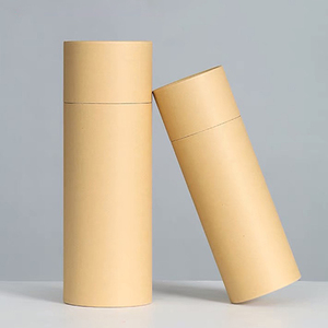 Rich Experience Custom Printed Creative Round Shipping Brown Kraft Paper Tube Box For Loose Tea