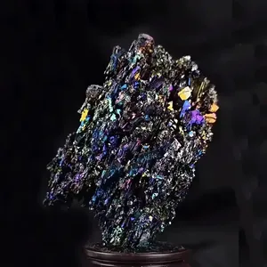 Wholesale Small <b>Raw</b> Carborundum <b>Crystal</b> 7 Color Mine Rainbow Astralite Moissanite Hematite - Product Image 3