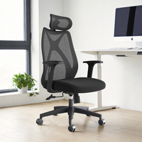 Chaise de bureau ergonomique pivotante en maille, nouveau design moderne et confortable, avec appui-tête réglable, certifiée BIFMA, vente en gros