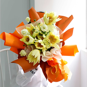 2023 Día de San Valentín arte Floral coreano tridimensional lunares papel de regalo ramo impresión Offset Compatible - Product Image 4