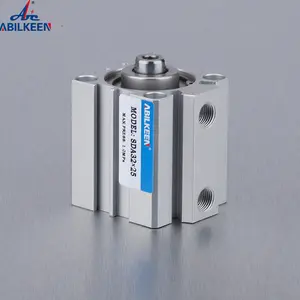 SDA Series 32MM Bore Size 5~100MM Short Stroke Customizable Thin Type Stable Pneumatic Compact Air Cylinder