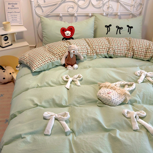 Juego de Ropa de Cama Moderna de Poliéster 300tc, Suave y Cómoda, con Decoraciones de Lazo 3D, para Uso en Todas las Estaciones, Compra al por Mayor - Product Image 4