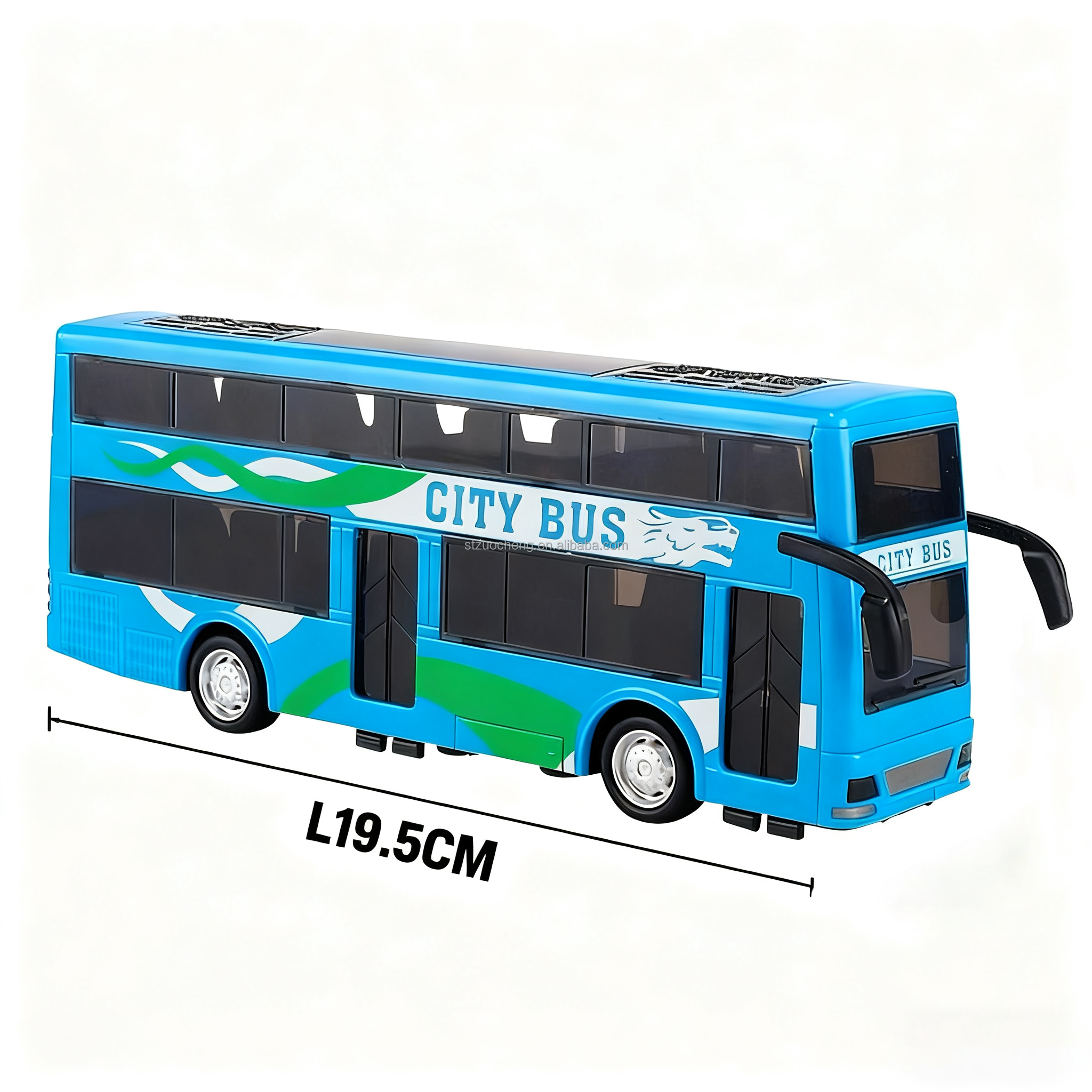 Wholesale Plastic Toy Double Decker Bus Opening Doors Interactive