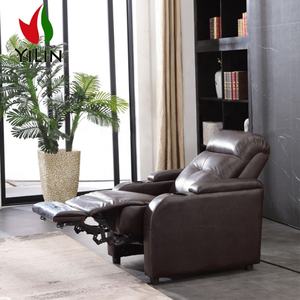 Foshan Yilin Canapé inclinable <span class=keywords><strong>en</strong></span> cuir marron Sièges de cinéma maison bon marché Application de meubles de cinéma USB automatique - Product Image 3