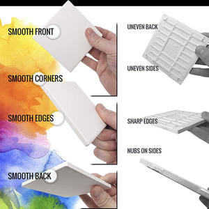 Carreaux de céramique pour artisanat bricolage sous-verres carreaux de céramique blancs non glacés 4x4 avec tampons de support en liège avec encre à l'alcool ou verseur en acrylique - Product Image 4