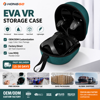 Estuche para Accesorios de Realidad Virtual, Carcasa Rígida de EVA con Cierre de Cremallera, Resistente al Agua, Estuche de Almacenamiento para Equipos de Juego, para Gafas de Realidad Virtual, 2-3 Compartimentos