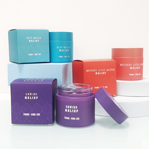 High-End Matte Blue Glass Jars Empty Skin Care Cream Bottle Cosmetic <b>Container</b> For Face Cream Packaging - Product Image 3