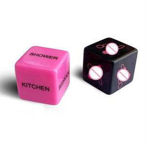 <span class=keywords><strong>Juegos</strong></span> para Adultos, 2 Piezas/Par, Dados Eróticos de Acrílico Rosa de 10 mm para Fiestas, Clubes, <span class=keywords><strong>Juegos</strong></span> de Azar, Juguetes para Parejas - Product Image 1