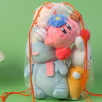 Sac à dos personnalisé en PVC transparent avec soufflet latéral et cordon de serrage pour chaussettes, chaussures et fourrures - Promotionnel et économique