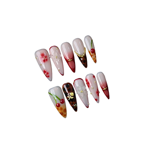 <span class=keywords><strong>Ongles</strong></span> à presser en acrylique de luxe personnalisés en gros <span class=keywords><strong>avec</strong></span> colle, motif Océan, faible MOQ, production rapide en 72H, échantillon gratuit - Product Image 5