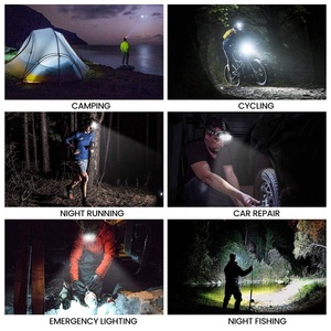 Lampe frontale portable Rechargeable par USB, 8 Modes d'éclairage, idéal pour le Camping, le cyclisme, <span class=keywords><strong>la</strong></span> course à pied et <span class=keywords><strong>la</strong></span> pêche - Product Image 6