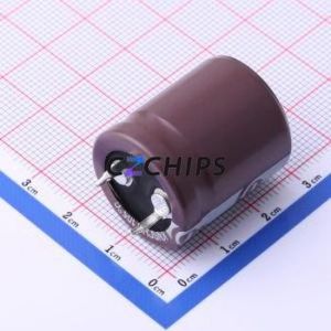 Condensateur électrolytique en aluminium à encliquetage SHA68UF450V01EC1893, composant traversant (THT), D22xL25mm 68uF 20% 450V - Product Image 2