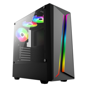 Boîtier de <span class=keywords><strong>PC</strong></span> <span class=keywords><strong>Gamer</strong></span> avec panneau frontal en métal ABS personnalisé, bande <span class=keywords><strong>RGB</strong></span>, 24 ans d'expérience en fabrication - Product Image 1
