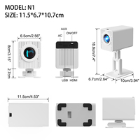 Nouveau projecteur de cinéma domestique LCD intelligent portable mini Android 100 Ansi Lumens Wifi, vidéo native 720P