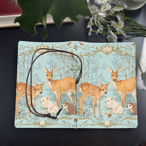 Carnet compact A6 fait à la main utile pour les étudiants en droit de l'université idéal pour la préparation de plaidoirie et les slips avec cerf lapin h - Product Image 4
