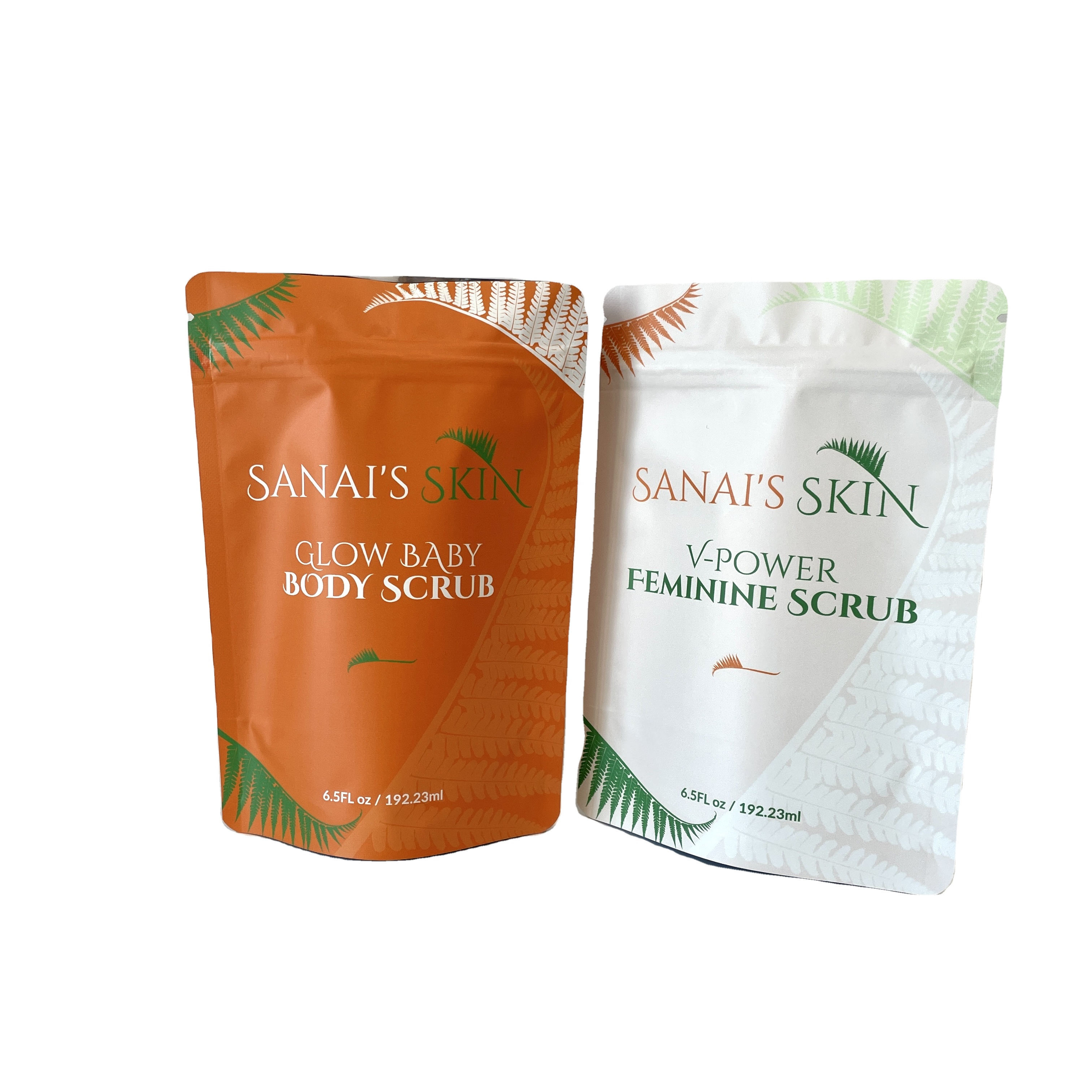 Custom Design Printed Food Grade Stand Up Bag Plastic Pouch Spice Packaging High Barrier Body Scrub Package Bag With Ziplock