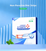 Bandes de gel humides sans peroxyde, saveur menthe, premium, douces, non irritantes, pour blanchir les dents et protéger l'émail