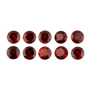 YASHEE Granate Rojo Natural de 4 mm, Corte Brillante Redondo, Piedra Calibrada para Joyería - Product Image 1