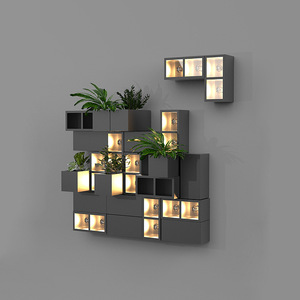 Applique murale extérieure moderne en acier inoxydable, lampe de jardin géométrique créative, décoration de villa - Product Image 1