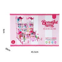 Grande maisonnette de jeu pour filles, ensemble de cuisine en plastique, accessoires de fête DIY, meubles amusants, jouets de simulation pour enfants