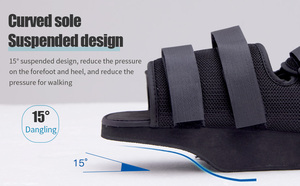 Chaussures post-opératoires carrées pour fracture du pied ou <span class=keywords><strong>de</strong></span> l'orteil, botte <span class=keywords><strong>de</strong></span> récupération post-chirurgicale à décompression <span class=keywords><strong>de</strong></span> l'avant-pied, cale post-chirurgicale - Product Image 4