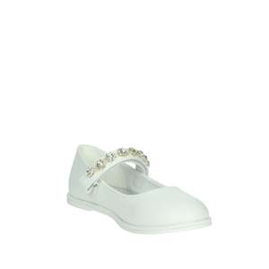Zapatos Planos Gaelle Junior Blancos Tipo Mary Jane para Niñas con Correa de Pedrería - Product Image 5