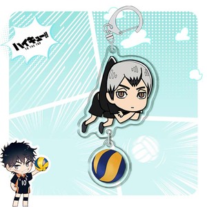 Portachiavi in acrilico con personaggi di <span class=keywords><strong>Haikyuu</strong></span>!! e ciondoli a tema pallavolo per collezionisti e decorazione borse - Product Image 5
