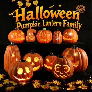 Lanterne Citrouille Décorative pour Halloween, Lumière de Table en Plastique à Piles, 5,5 Pouces, 14 Pouces, 22 Pouces, <span class=keywords><strong>Jack</strong></span> <span class=keywords><strong>O</strong></span>'<span class=keywords><strong>Lantern</strong></span> - Product Image 6